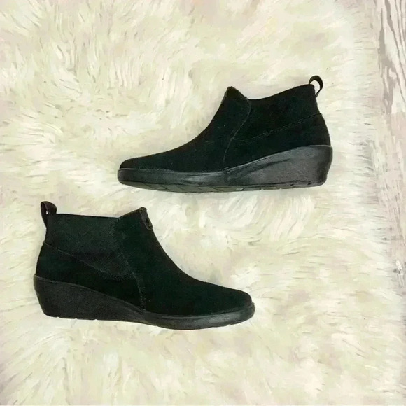 Grasshoppers black Porter leather ankle boots Bootie sz 7 - Picture 3 of 8